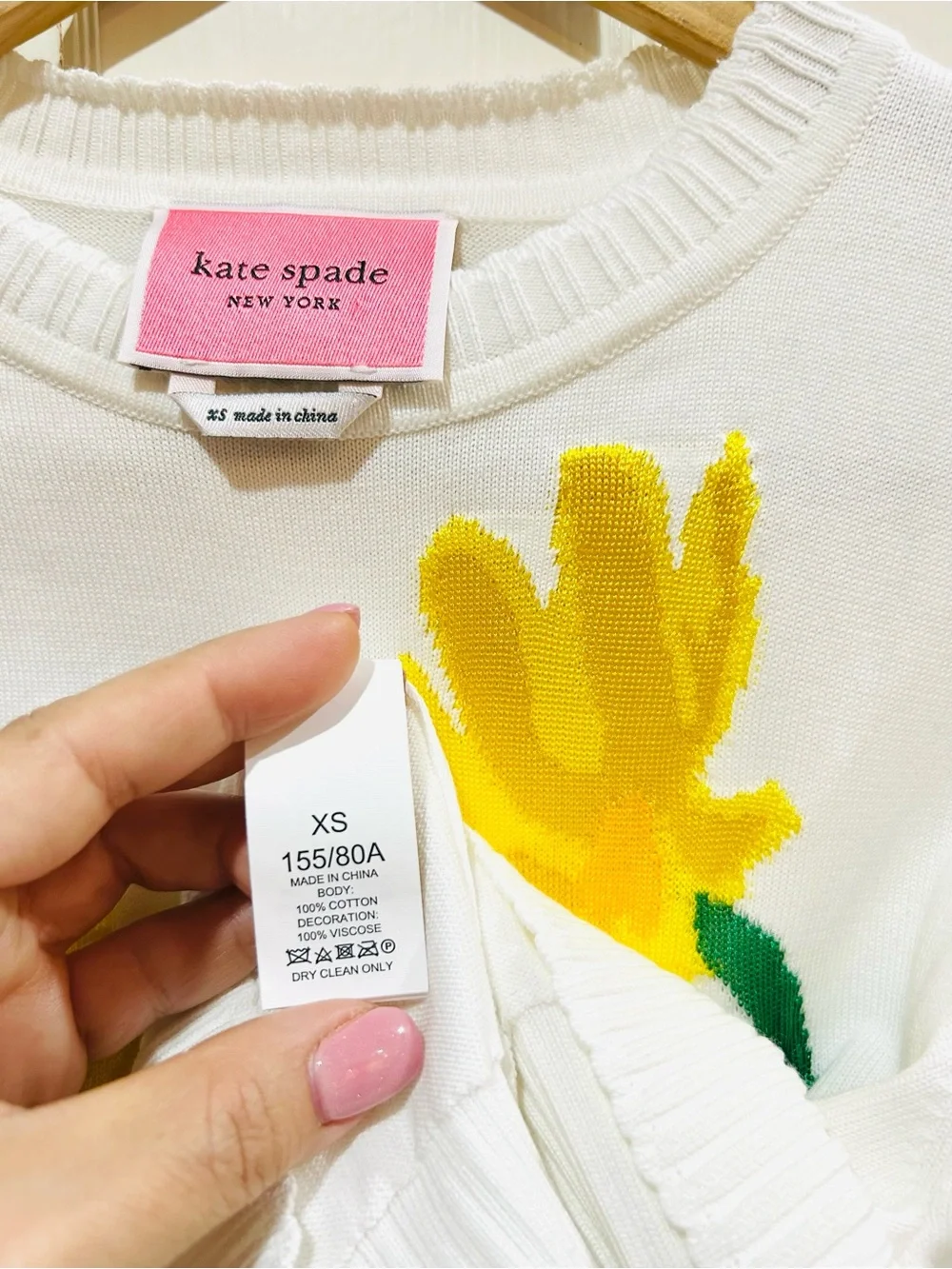 Kate Spade Sweater Daisy Puff Sleeve Cottage Preppy Luxury Designer Size XS